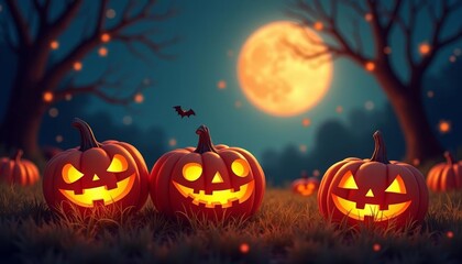  Autumns glow under the full moon