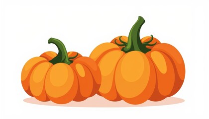 Obraz premium Vibrant pumpkins perfect for fall