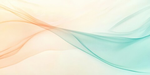 A soft, flowing abstract design featuring gentle waves in pastel colors.