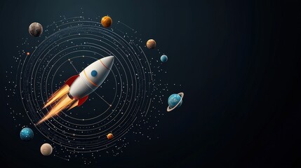 A timeline infographic showcasing major milestones in space exploration