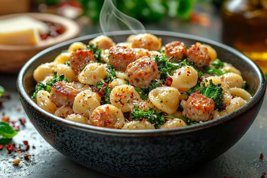 Orecchiette com Br&oacute;colis e Salsicha
