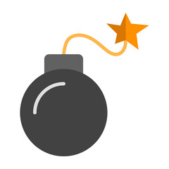 Bomb Vector Flat Icon Design