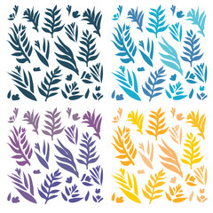 Bl&auml;tter f&uuml;r pattern. Sch&ouml;n und bunt