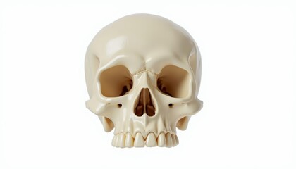 Obraz premium A clean white human skull with teeth