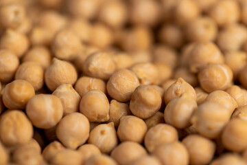 uncooked healthy grains of chickpeas porridge