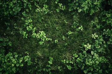 Fototapeta premium top down view of ground grass, fullscreen, top down.