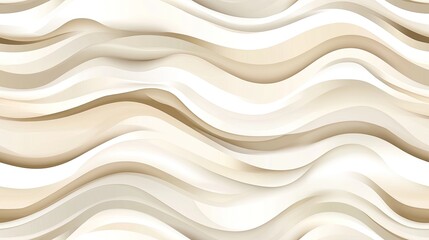 Obraz premium This background features a symmetrical arrangement of soft, flowing beige waves, showcasing the beauty and texture of wood while conveying luxury and elegance SEAMLESS PATTERN