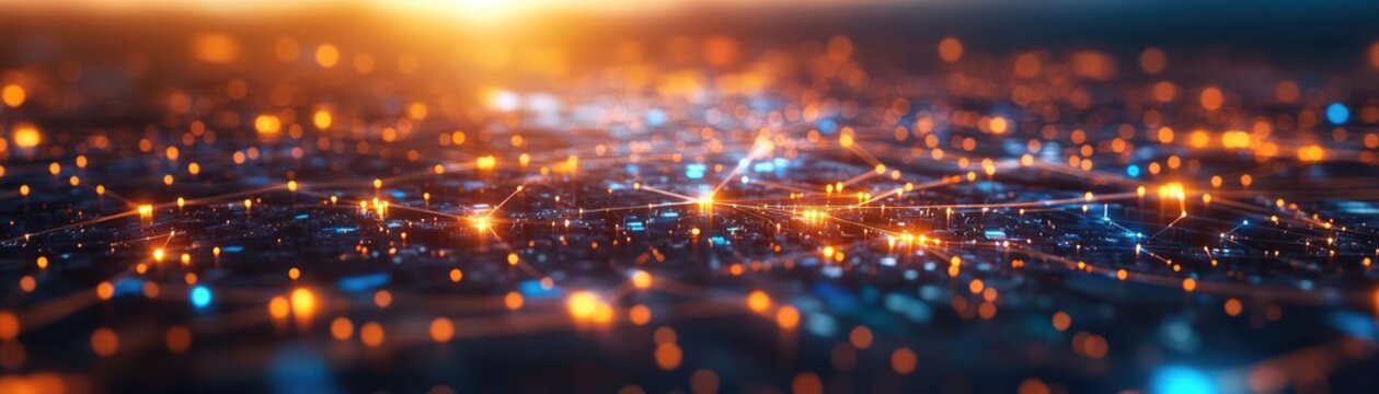 Global logistics network, interconnected supply chain, digital 3D illustration