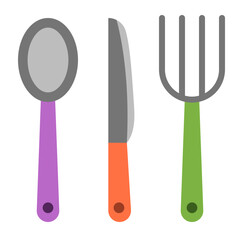  Cutlery Vector Flat Icon