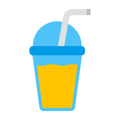 Juice Vector Flat Icon Design