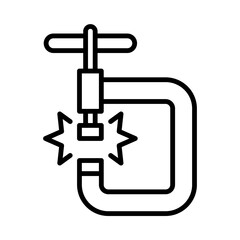 Clamp line icon