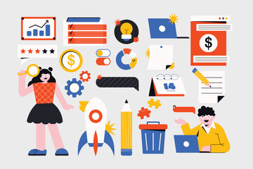Startup Business Illustration Set