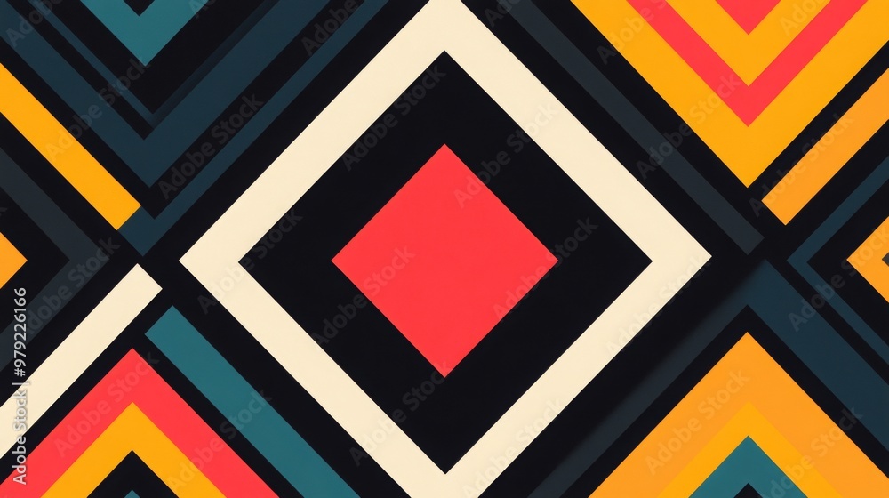 Sticker simple frame geometric pattern elegant flat surface not-solid