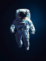 An astronaut floating in space.