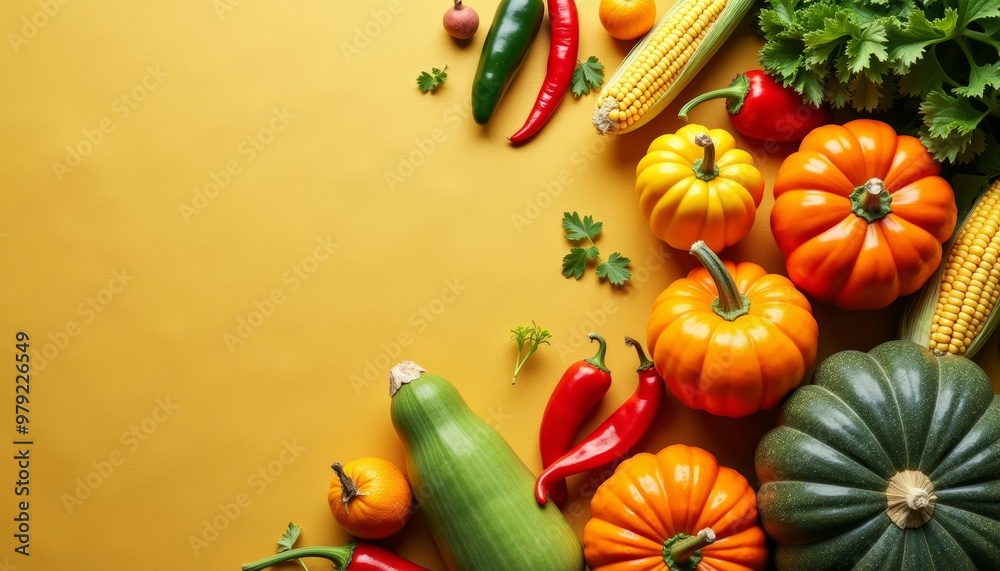 Wall mural  Vibrant Harvest  A bounty of fresh produce