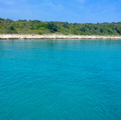 beach with blue sky