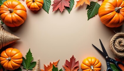  Autumn Crafts  Pumpkins Leaves and Rope