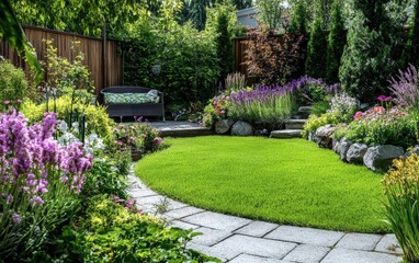 Obraz premium clean and beauty backyard 