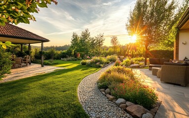 Obraz premium clean and beauty backyard 