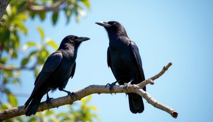 Obraz premium A moment of avian camaraderie