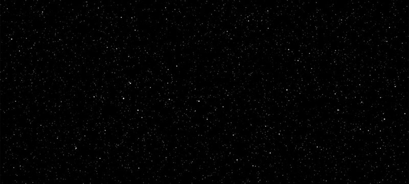 Space stars background. Universe starry pattern with glowing stars. Night sky constellations galaxy. Vector illustration.