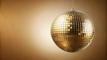 Obraz premium Beige whirl around a disco ball, beige, whirl, tourbillon, disco ball, facette, shiny, sparkly, light, reflection