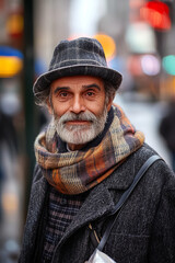 Portrait of Man on City Street