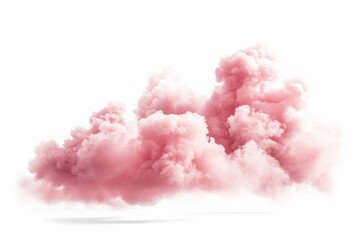 Clouds smoke pink sky.