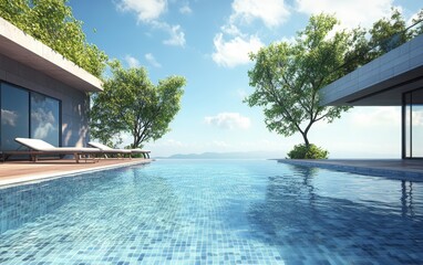 Obraz premium clean and beauty modern pool stock photo --ar 8:5 --v 6.1 Job ID: 3163f138-d607-43bc-8e14-1428f8ea58c6