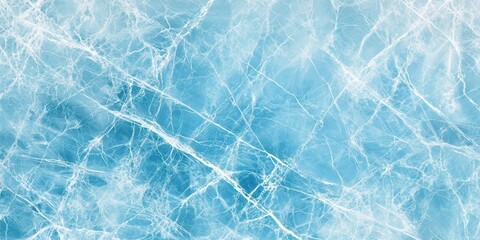 A textured icy blue background with white veins, resembling frozen water or ice surface.