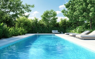 Fototapeta premium clean and beauty modern pool stock photo --ar 8:5 --v 6.1 Job ID: aaf12b69-1329-41b0-b301-c3176815c5dd
