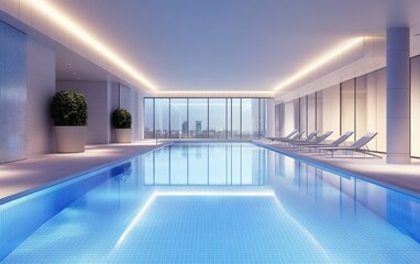 clean and beauty modern pool