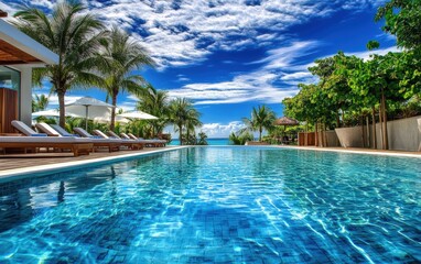 Fototapeta premium clean and beauty modern pool
