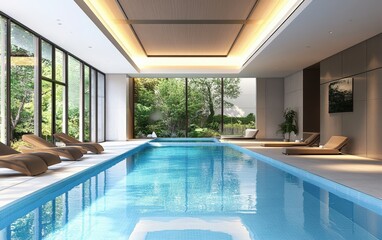 clean and beauty modern pool