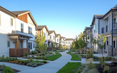 Modern house suburband