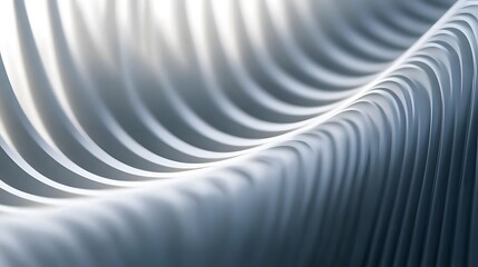 Obraz premium Abstract White Curves Background 3D Render