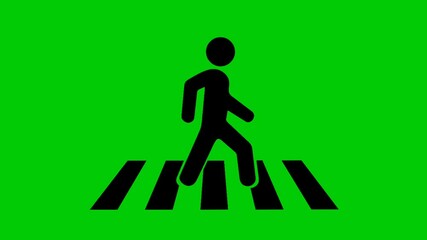 animated illustration of pedestrians walking on a crosswalk