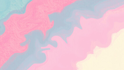 A vibrant and abstract digital painting featuring a pastel color palette. The colors blend seamlessly, creating a soft atmosphere. The shapes are organic and flowing, resembling clouds or smoke.