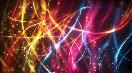 Fototapeta premium Abstract Neon Light Streaks Background