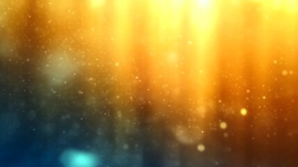 Fototapeta premium Abstract Golden Light Background with Bokeh and Dust Particles