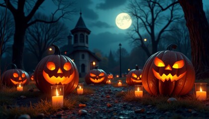  Enchanted Halloween path under the moonlight