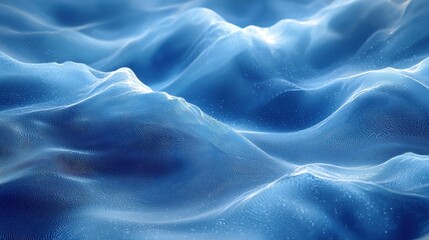 Obraz premium Gentle ocean waves glimmering under sunlight, creating a serene and tranquil atmosphere in the deep blue sea during daytime