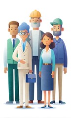 Diverse Professionals in Various Industries: Inclusive Representation of Careers