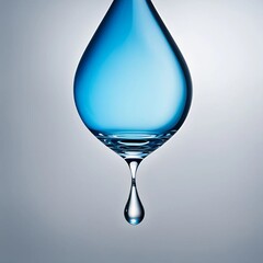 Fototapeta premium water drop on blue