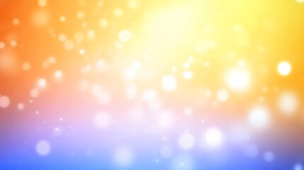 Obraz premium Abstract Blurred Background with Bokeh Lights in Yellow Orange and Blue Colors