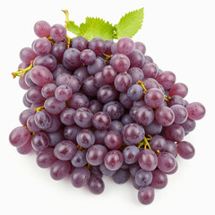 Fototapeta premium Healthy purple grape, isolated on white background