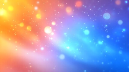 Abstract Blurred Bokeh Background with Orange and Blue Colors