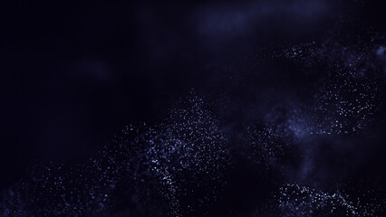 Purple particles on a black background