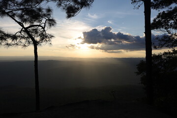 sunrise in the mountains