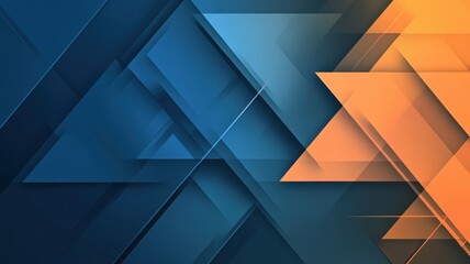 Obraz premium A blue and orange abstract background with triangles